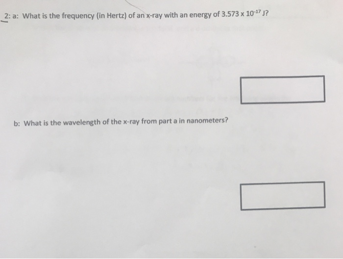 what is the frequency of x ray waves in hertz