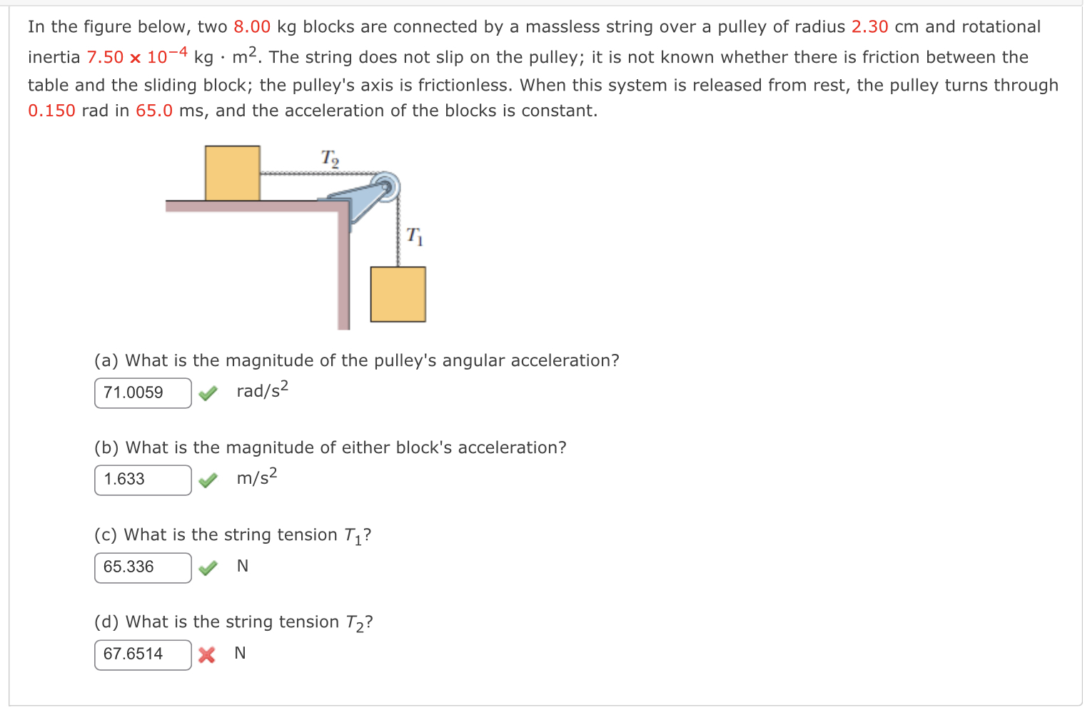 Solved In The Figure Below, Two 8.00 Kg Blocks Are Connected | Chegg.com