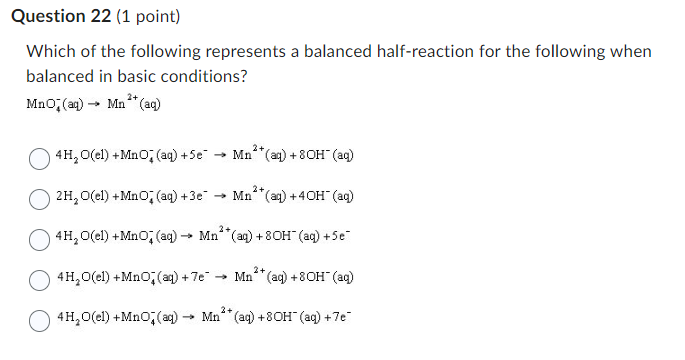 Solved Which of the following represents a balanced | Chegg.com