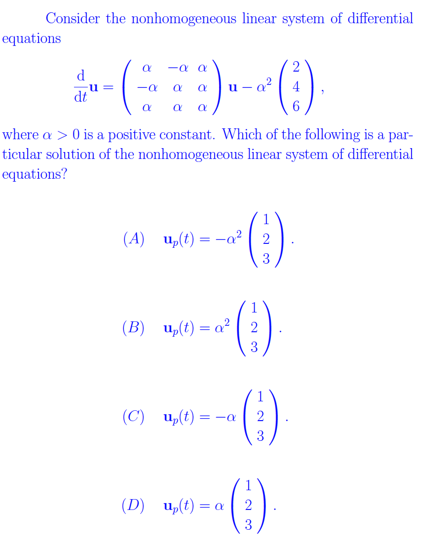 Solved Consider The Nonhomogeneous Linear System Of | Chegg.com