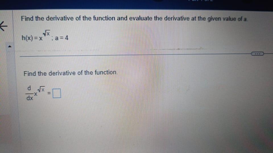 Solved Find the derivative of the function and evaluate the | Chegg.com