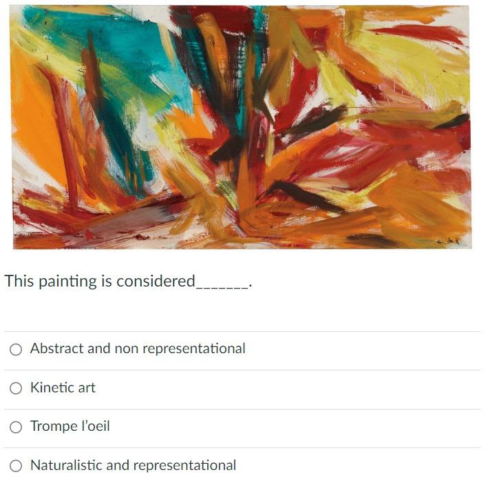 Solved This painting is considered Abstract and non | Chegg.com