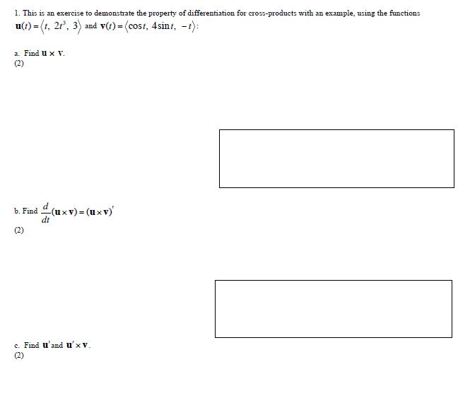 Solved 1·This is an exercise to demonstrate the property of | Chegg.com