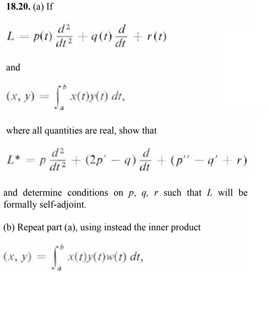 Solved If L P T Q T R T And X Y X T Y T Dt Where A Chegg Com