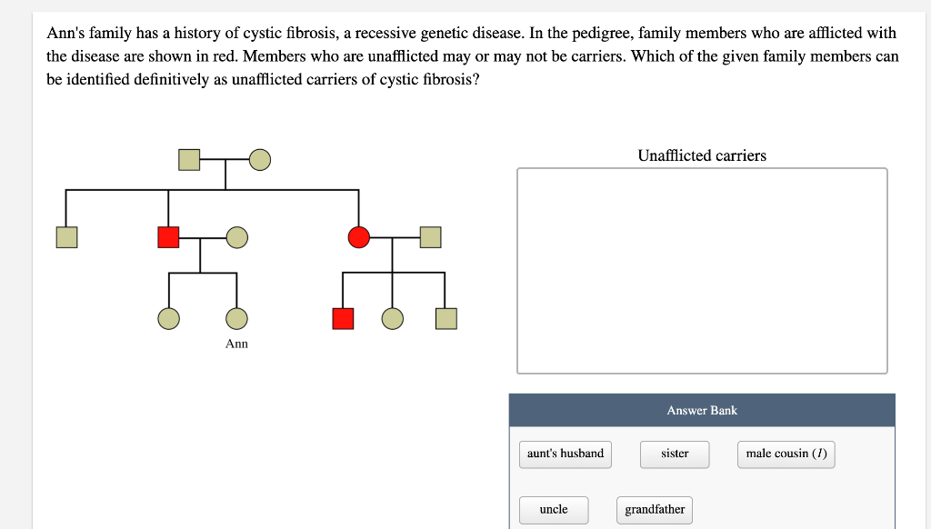 Solved In the pedigree is a family with a rare genetic | Chegg.com
