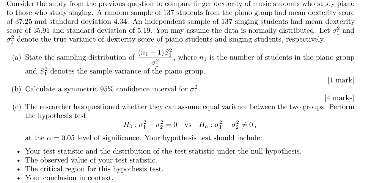 Solved Consider the study from the previous question to | Chegg.com