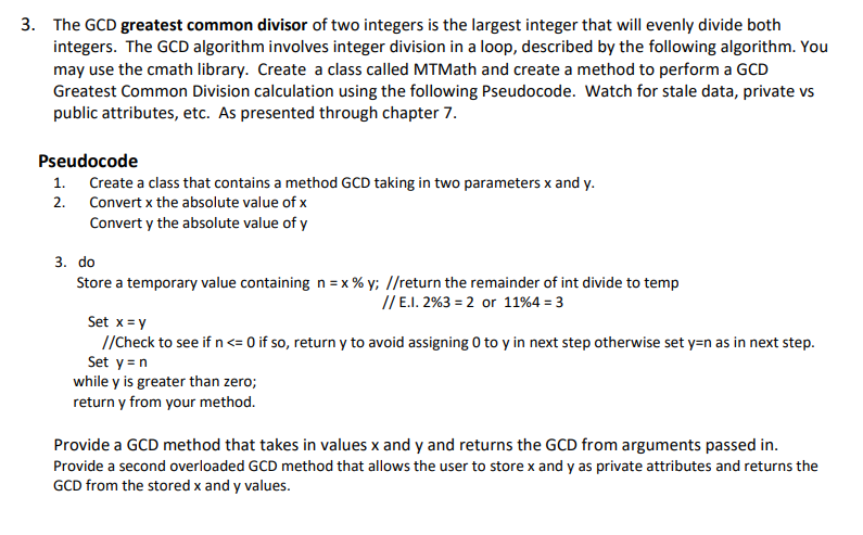 Solved The GCD greatest common divisor of two integers is | Chegg.com