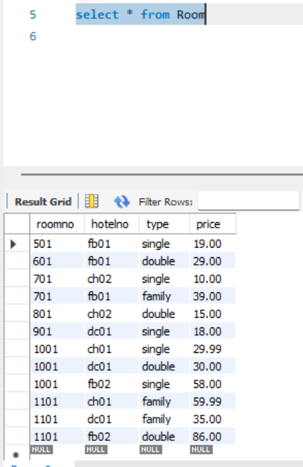 Solved create the tables Hotel and Room base on the data on | Chegg.com