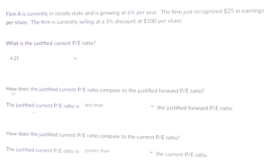 Solved Given The Following Infomation What The Justified 5098