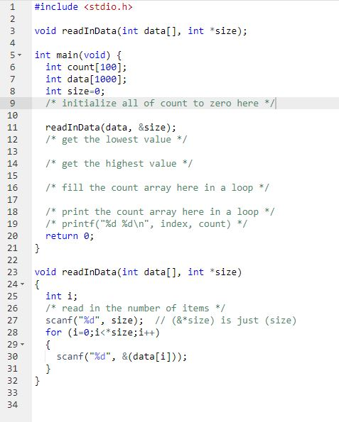 Solved Programming in C : a histogram The code I've given | Chegg.com