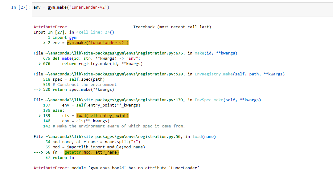 Solved In [22]: pip install gym Requirement already | Chegg.com