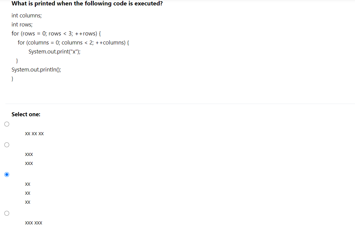 Solved What is printed when the following code is executed? | Chegg.com