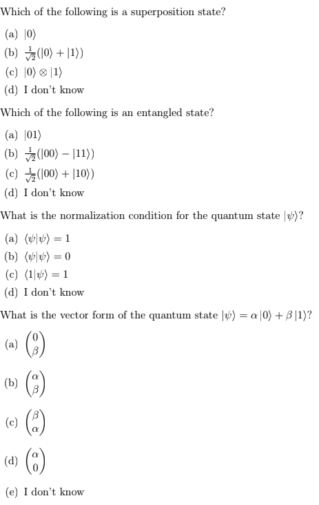 Solved Which of the following is a superposition state? (a) | Chegg.com
