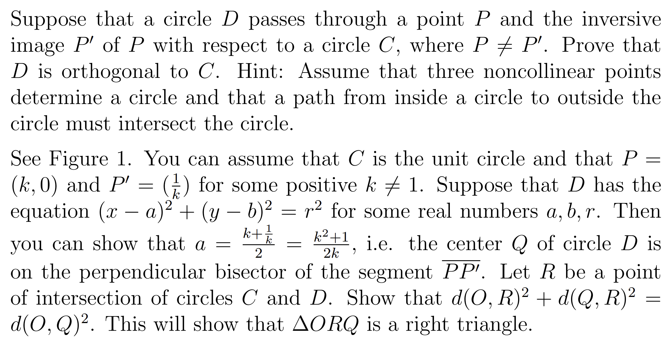 Solved Suppose That A Circle D Passes Through A Point P And | Chegg.com