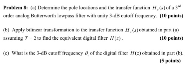 Solved Determine the pole locations and the transfer | Chegg.com