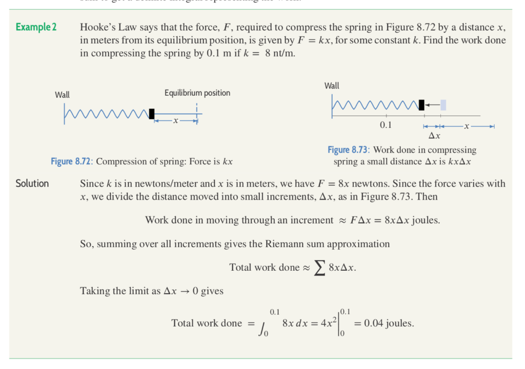 Solved Example 2 Hooke's Law says that the force, F,