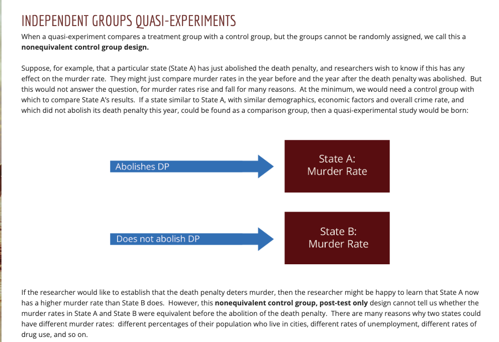 quasi controlled group experiment