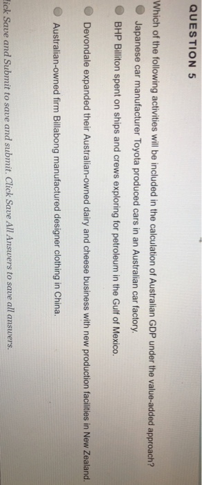 Solved QUESTION 5 Which of the following activities will be | Chegg.com