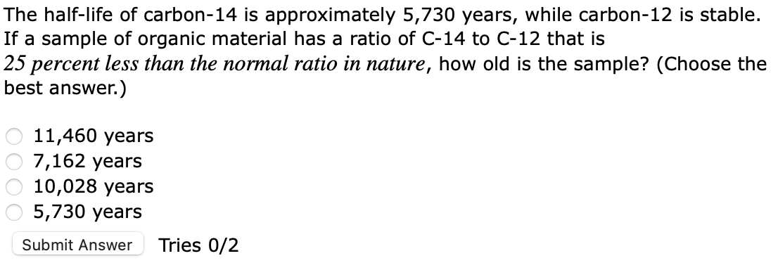 solved-the-half-life-of-carbon-14-is-approximately-5-730-chegg