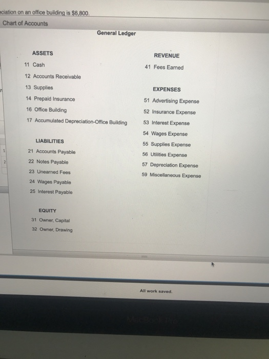Solved Depreciation on an office building is 6,800.