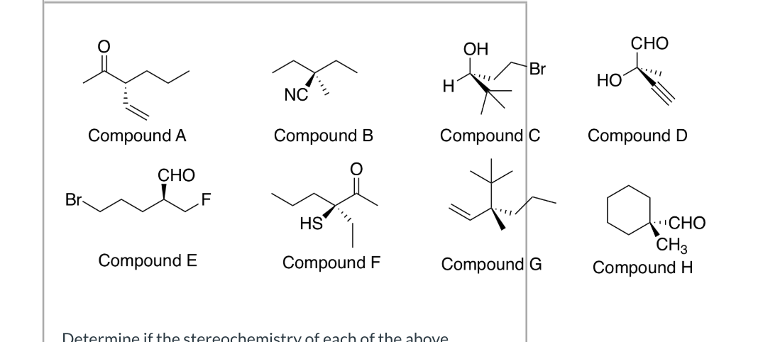 Solved СНО ОН Br НО Н NC Compound A Compound B Compound C | Chegg.com