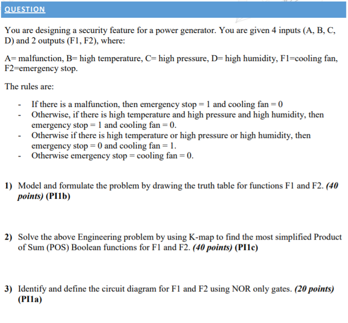 Solved QUESTION You are designing a security feature for a | Chegg.com