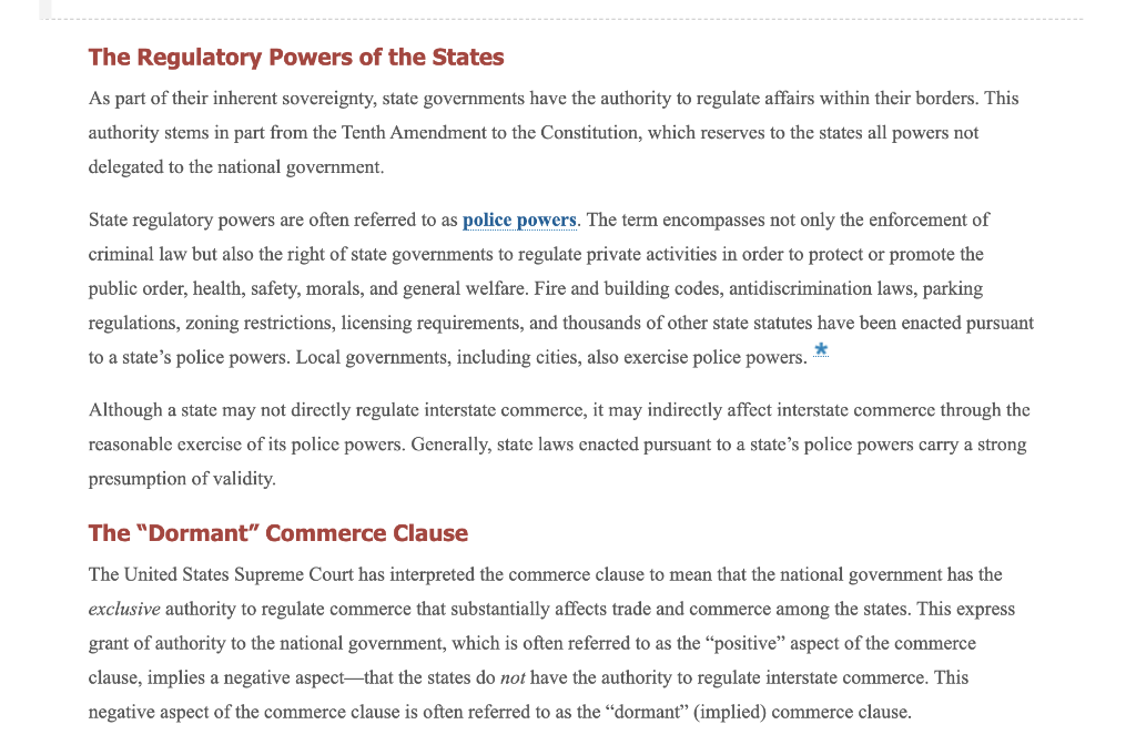 Solved The United States Supreme Court has made it clear