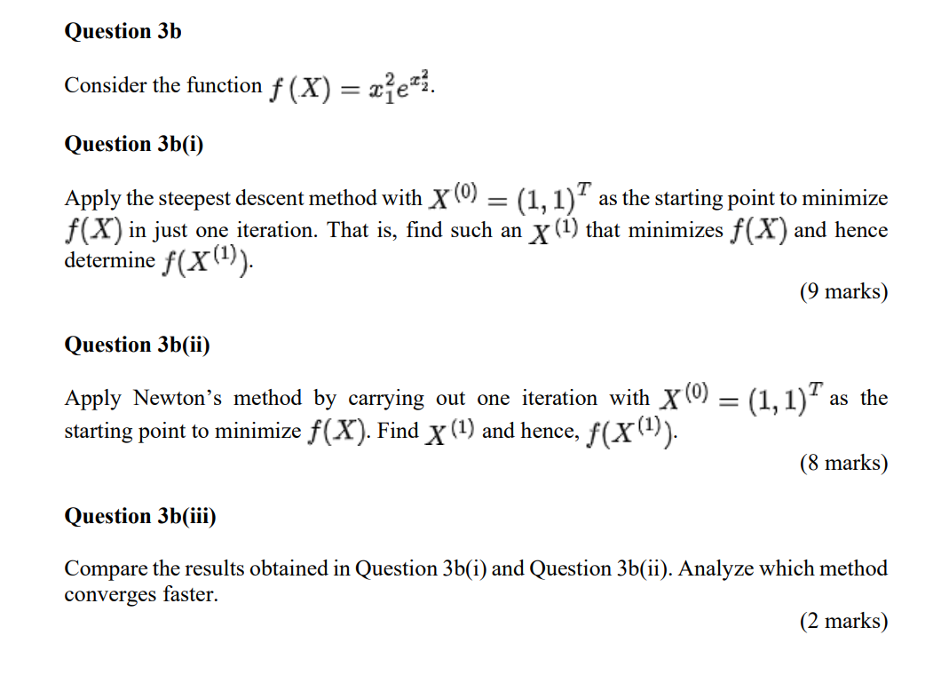 Solved Question 3bConsider the function | Chegg.com