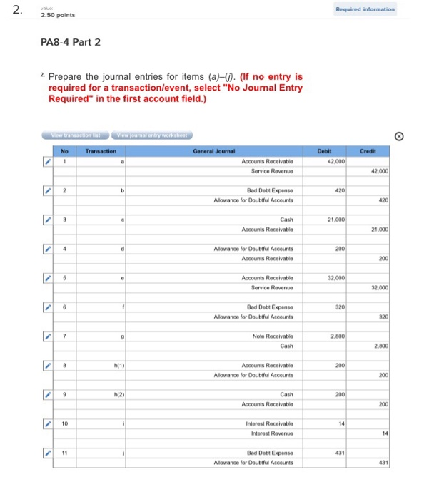 Solved PA8-4 Accounting For Accounts And Notes Receivable | Chegg.com