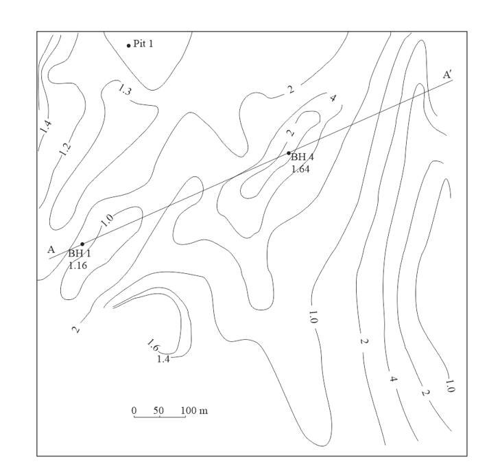 Solved Draw a cross-section along the A-A | Chegg.com