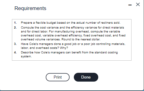 Solved Requirements 1. Prepare a flexible budget based on | Chegg.com