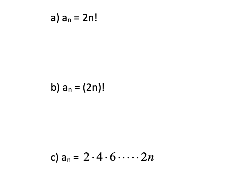 Solved а. n+1 For each of the following, find and simplify | Chegg.com