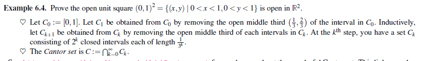 Solved Example 6.4. Prove the open unit square (0,1)2 = | Chegg.com