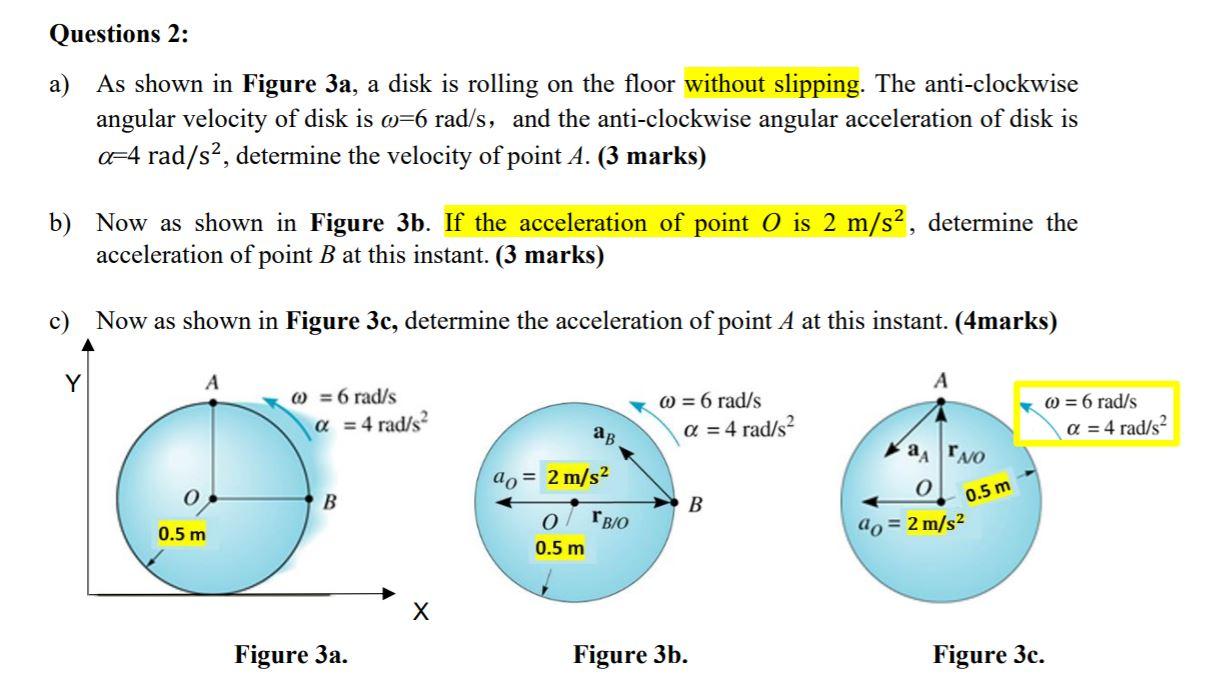 Solved Questions 2: a) As shown in Figure 3a, a disk is | Chegg.com