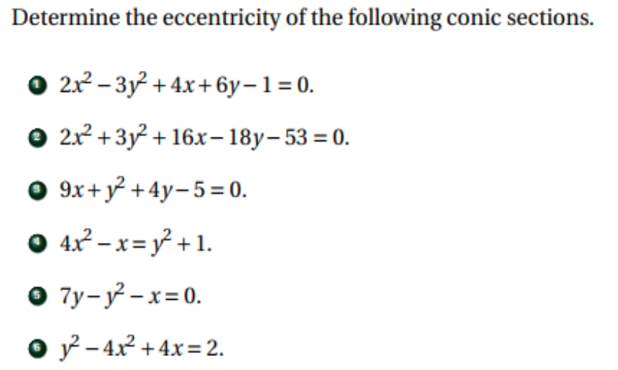 eccentricity of conic x 2 y 2 2xy 4x 4y 0