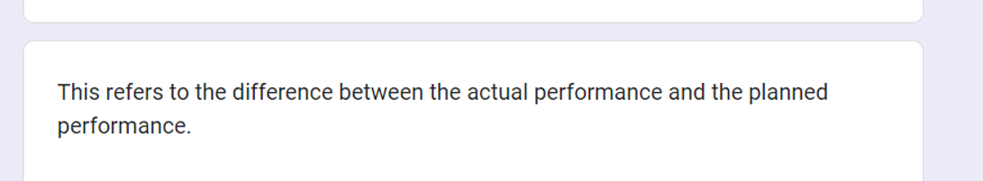 Solved REFERS TO THE DIFFERENCE BETWEEN PLANED AND ACTUAL | Chegg.com