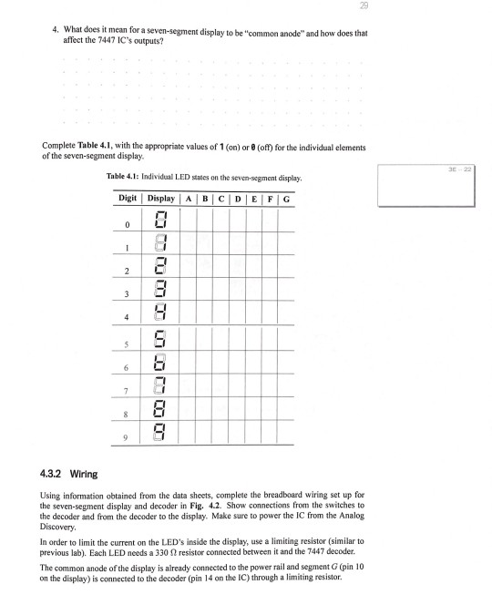 Solved 28 LABORATORY 4. SEVEN-SEGMENT DISPLA 4.3 | Chegg.com