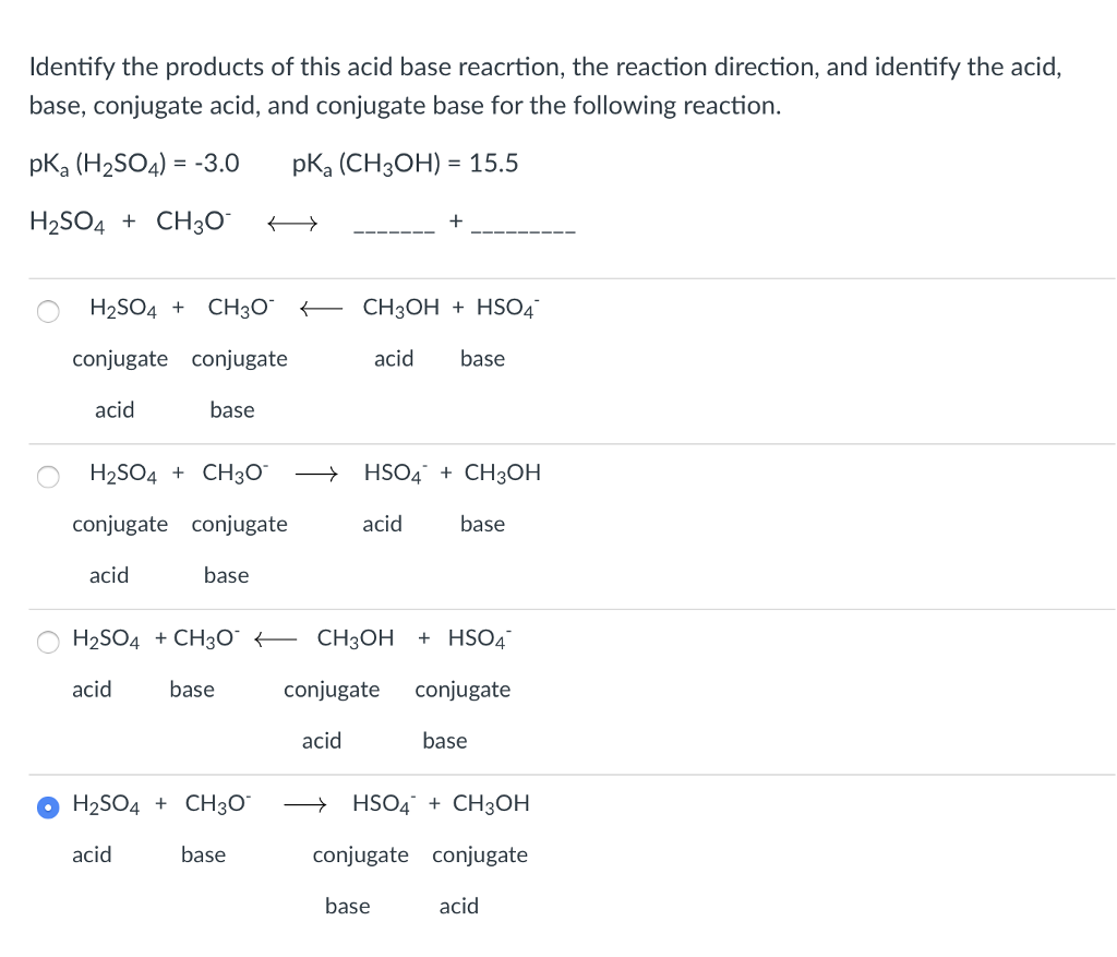 Solved ldentify the products of this acid base reacrtion, | Chegg.com