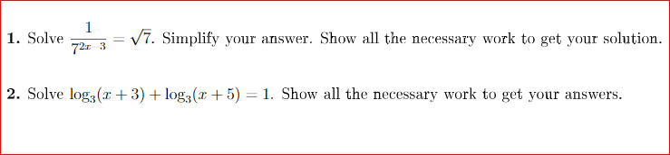 Solved 1 1. Solve V7. Simplify Your Answer. Show All The | Chegg.com