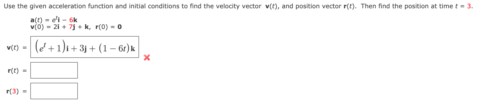 Solved Use the given acceleration function and initial | Chegg.com