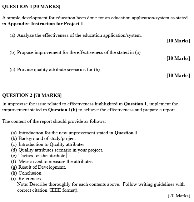 Solved QUESTION 1[30 MARKS] A simple development for | Chegg.com