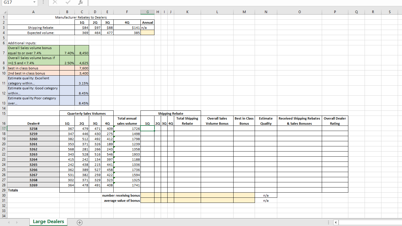 Part 1 In columns G through J, calculate the value of | Chegg.com