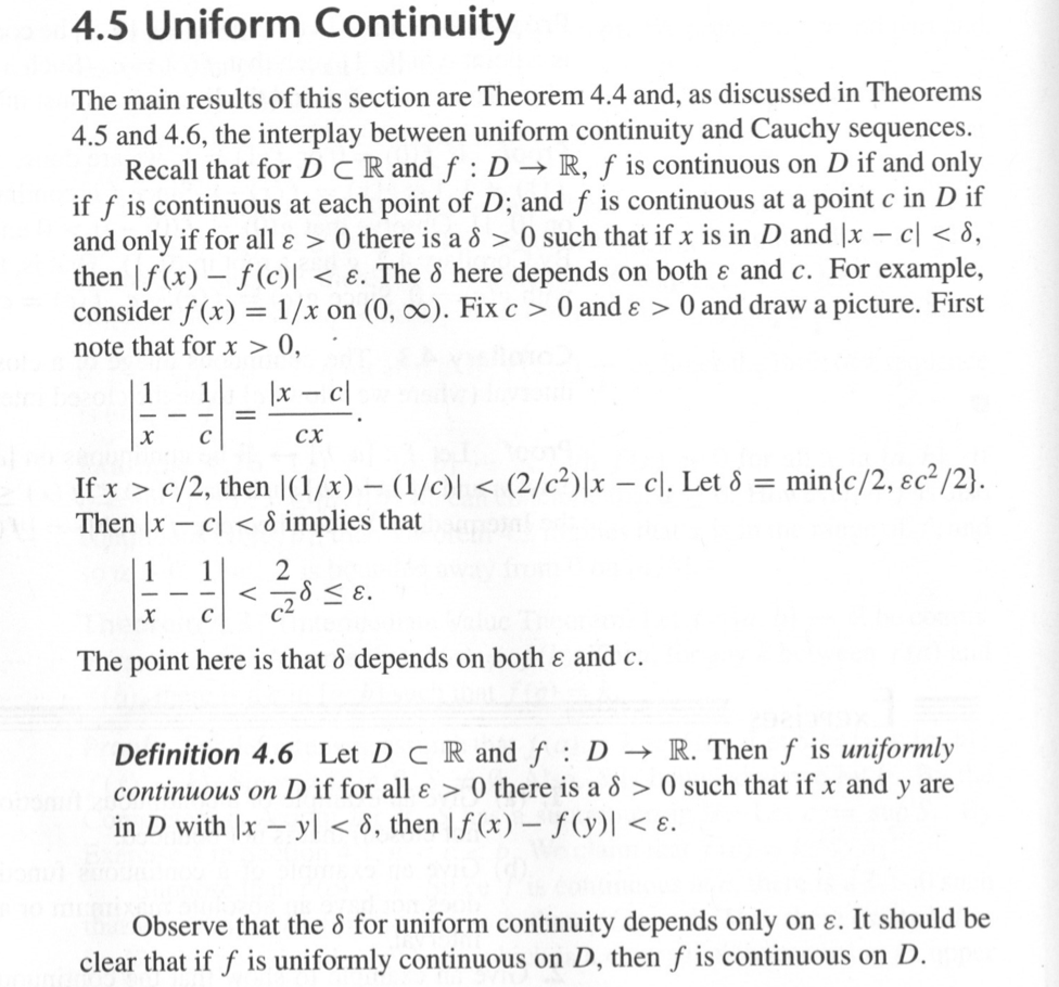 uniform cauchy sequence converges uniformly