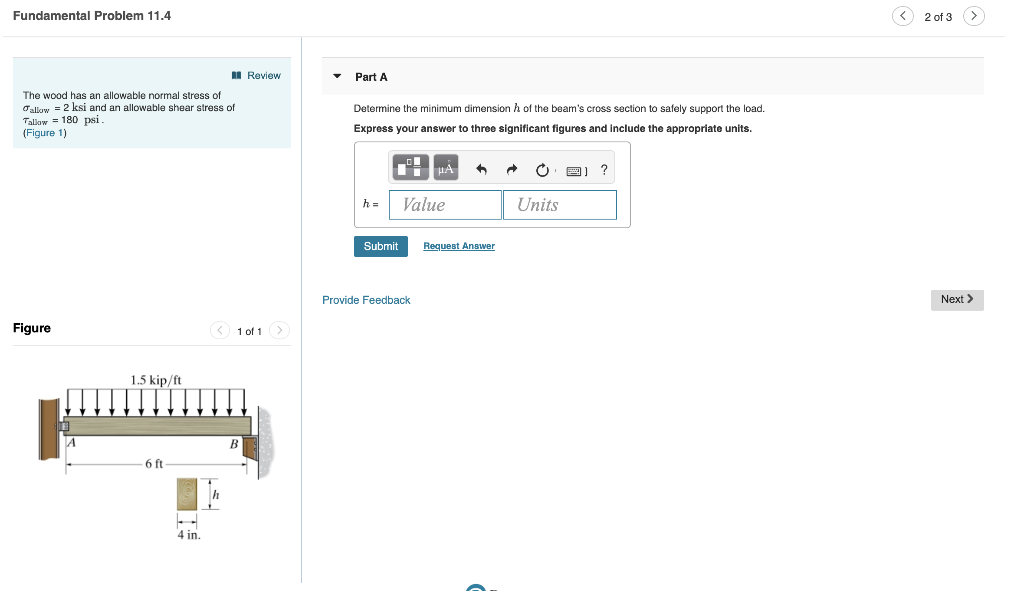 Solved Fundamental Problem 11.4 Part A Review The wood has | Chegg.com