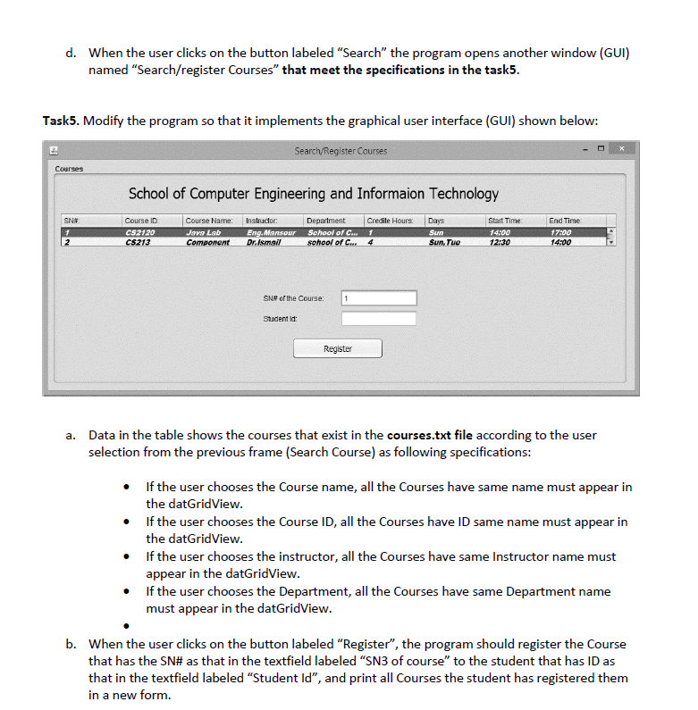 Solved Write a C\# program that implements the graphical | Chegg.com
