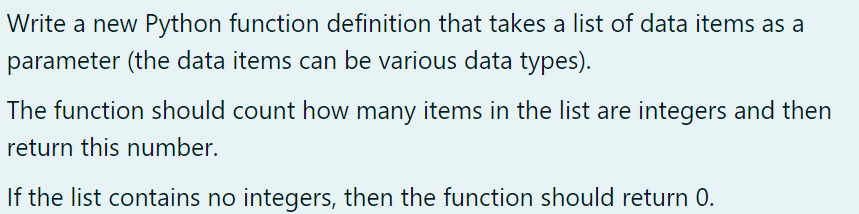 Solved Write a new Python function definition that takes a | Chegg.com