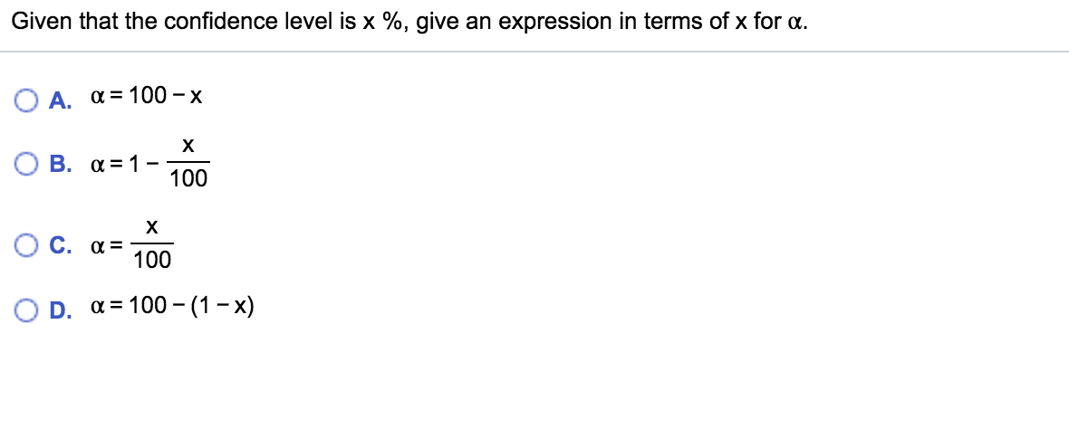 Solved Given that the confidence level is x %, give an | Chegg.com