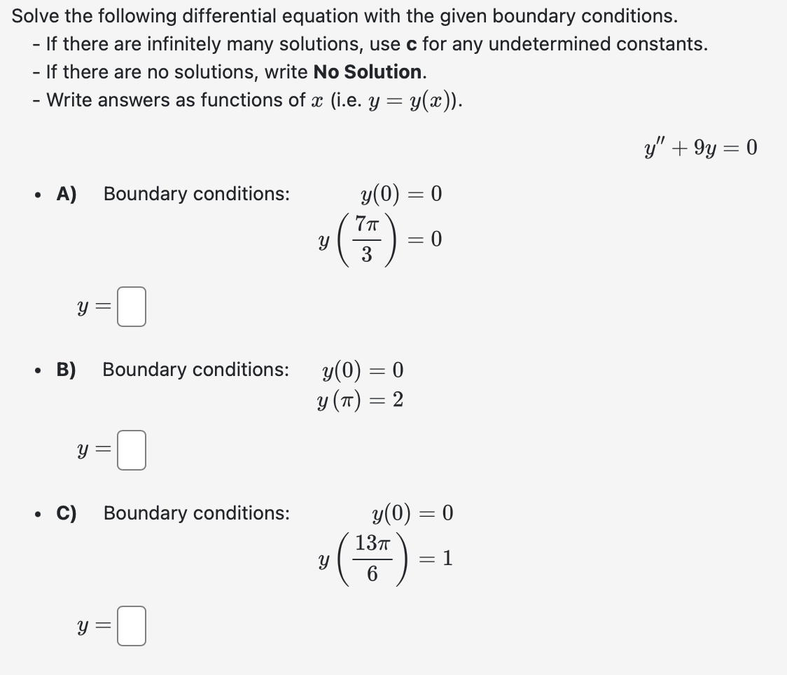 [Solved] Solve the following differential equation with the
