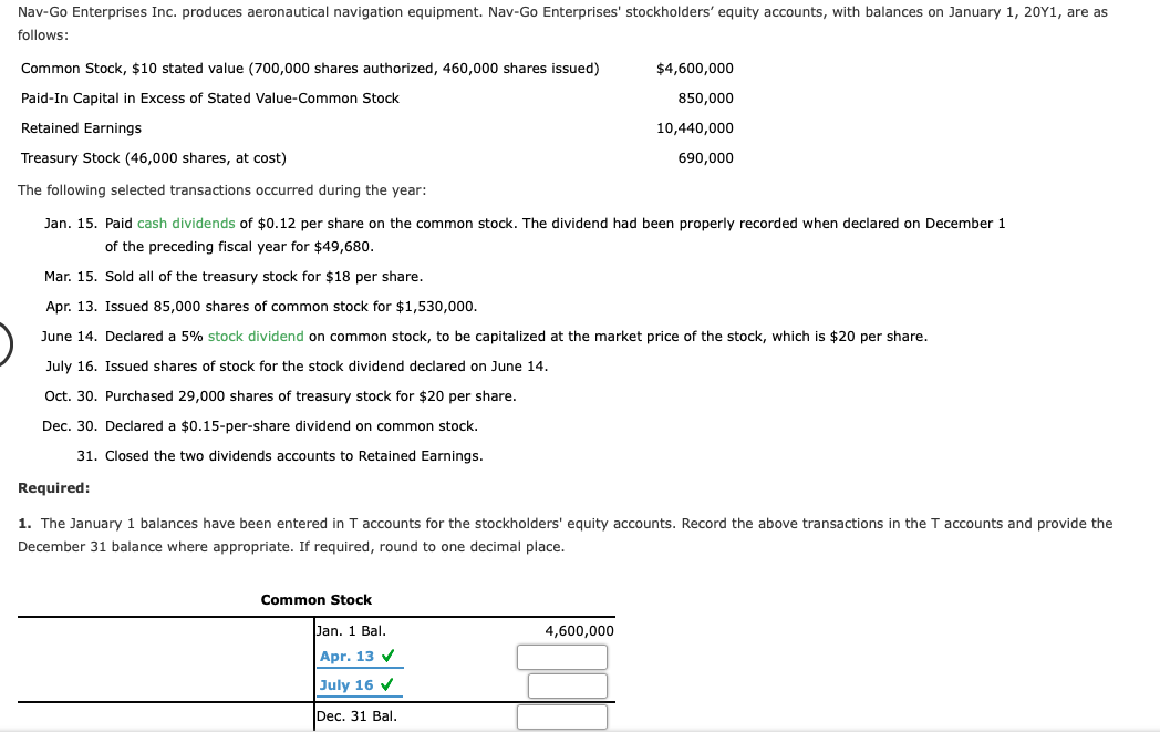 Solved NavGo Enterprises Inc. produces aeronautical