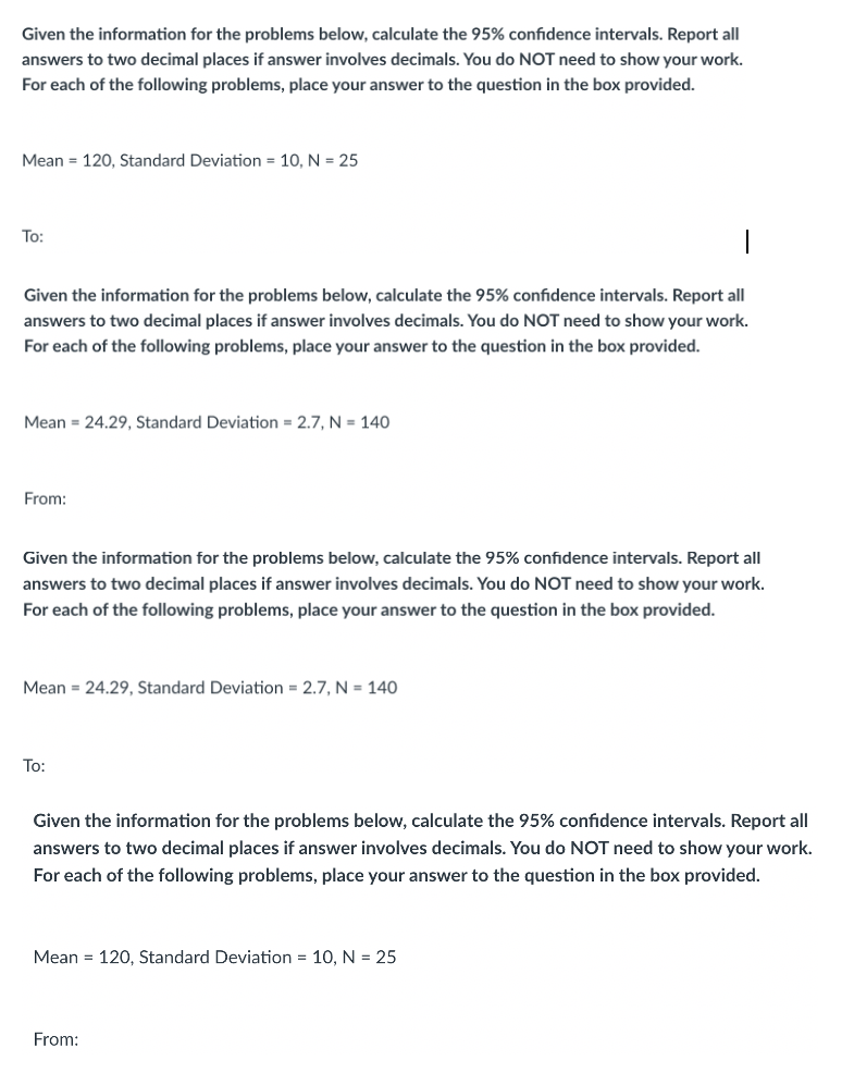 Solved Given the information for the problems below, | Chegg.com